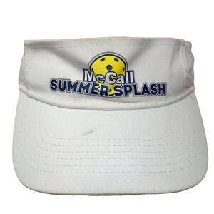 McCall Summer Splash Sun Visor Hat White One Size Adjustable Outdoor BIG X